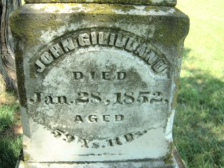 Headstone of John Richardson Gililland